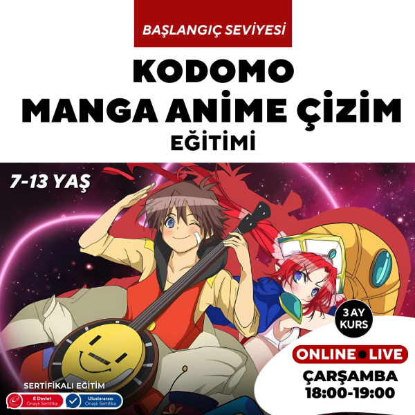 Kodomo Manga & Anime Çizimi Eğitimi (7-13 Yaş)