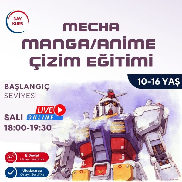 Mecha Manga Çizim Anime Hazırlama Eğitimi (10-16 Yaş)