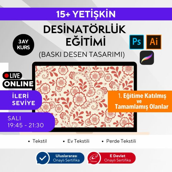 Desinatörlük Eğitimi (Baskı Desen Tasarımı) (İleri Seviye)