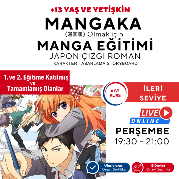 Mangaka Olmak için Japon Çizgi Roman (MANGA) Storyboard Eğitimi (İleri Seviye)