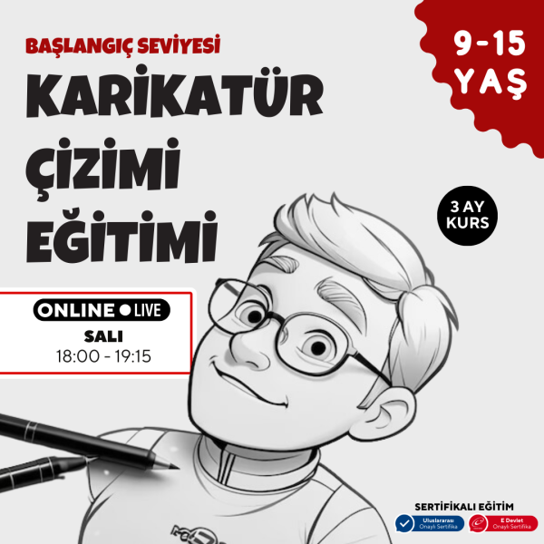 Karikatür Çizimi Eğitimi (9-15 Yaş)