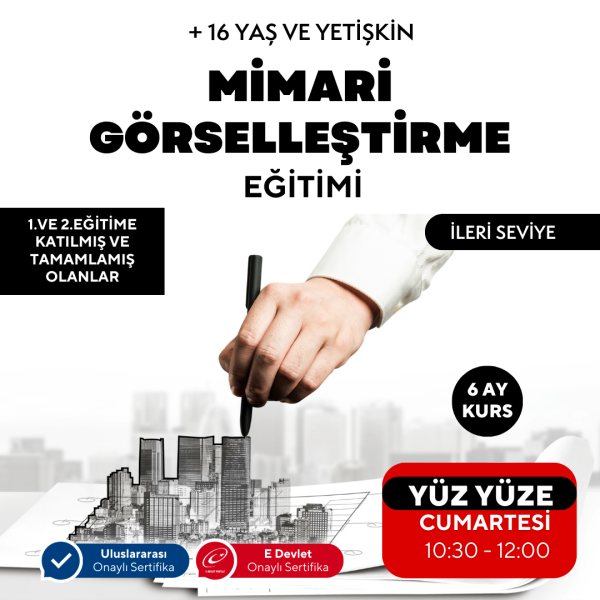 Mimari Görselleştirme Eğitimi İleri Seviye (Yüz Yüze)