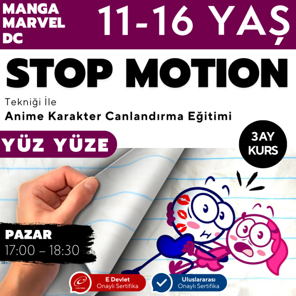 Stop Motion Eğitimi (11-16 Yaş)- Yüz Yüze