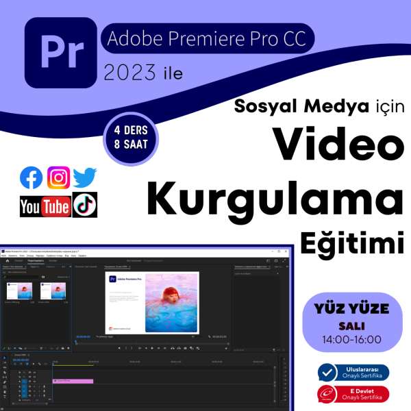 Adobe Premier ile Video Kurgu Eğitimi Yüz Yüze