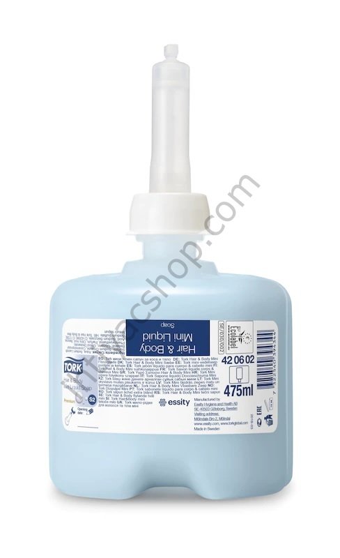 Tork Hair&Body Mini Sıvı Sabun Premium 475 ml*8