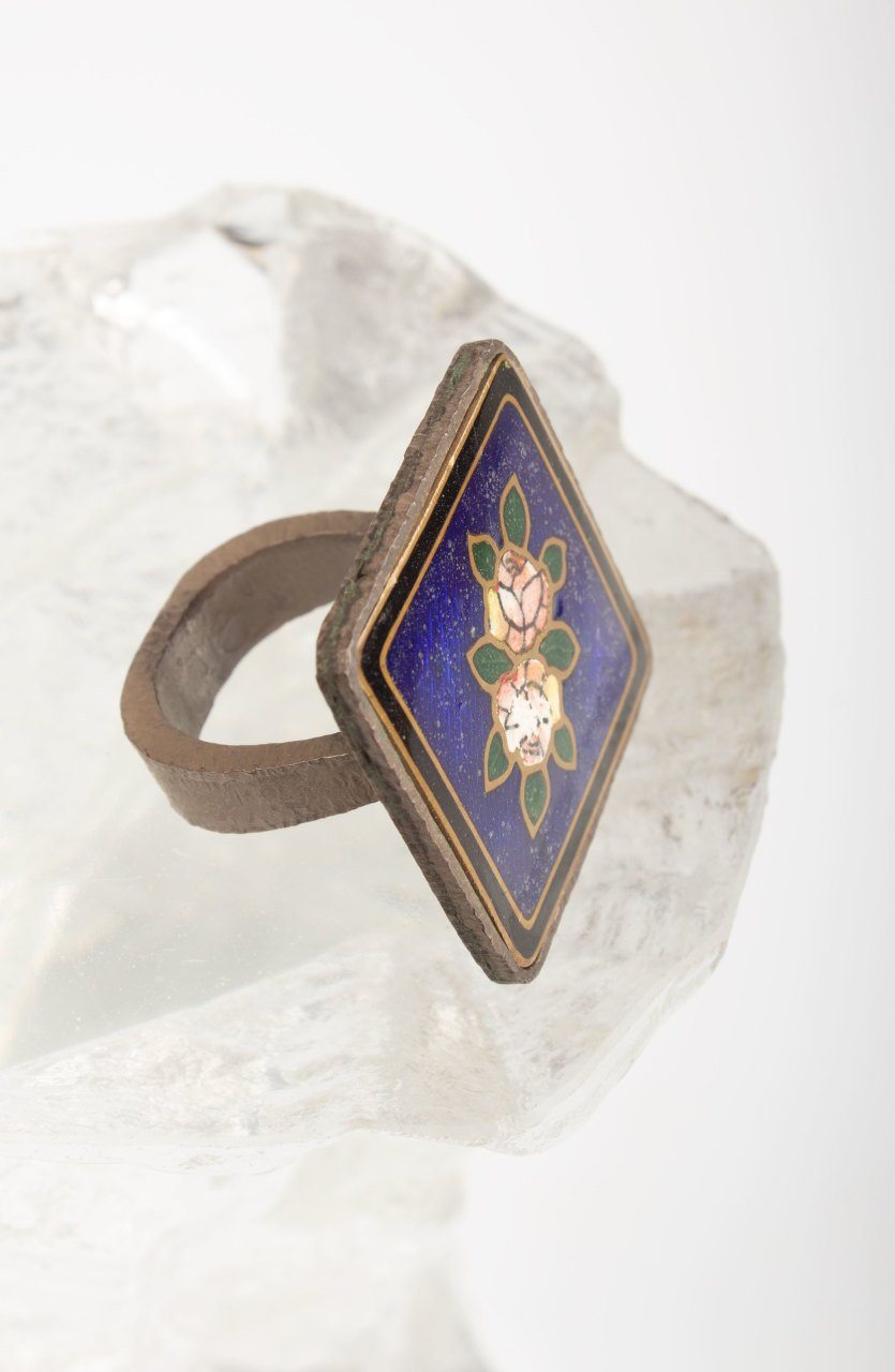Cloissone Button Ring