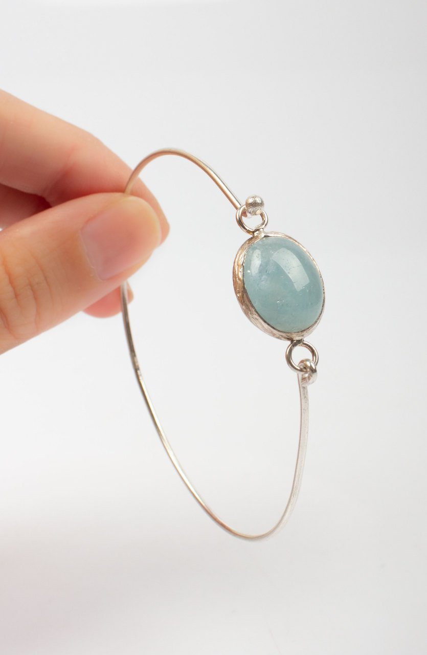 Blue Quartz Natural Stone Bracelet