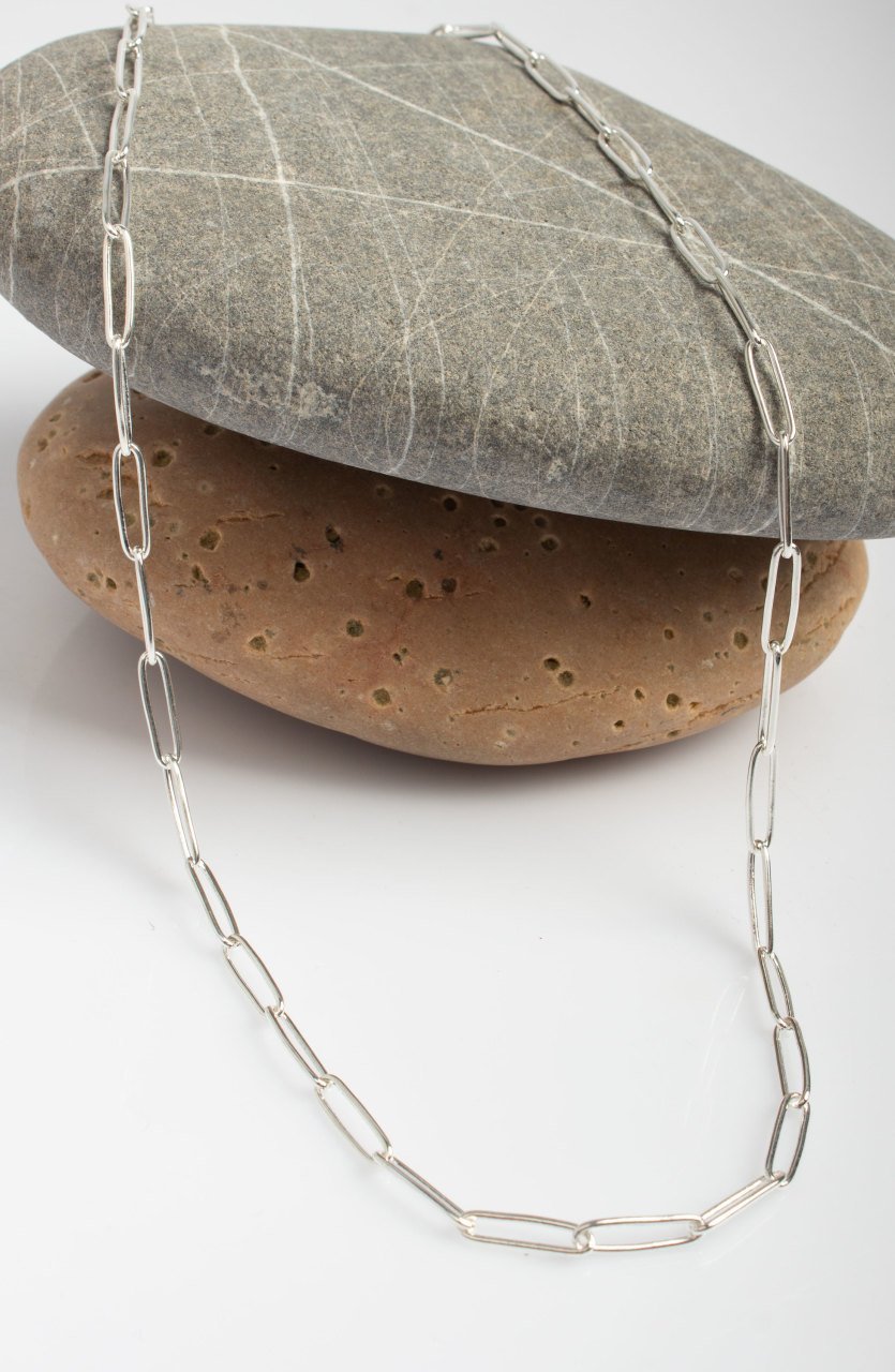 Shiny Loops Chain / Silver