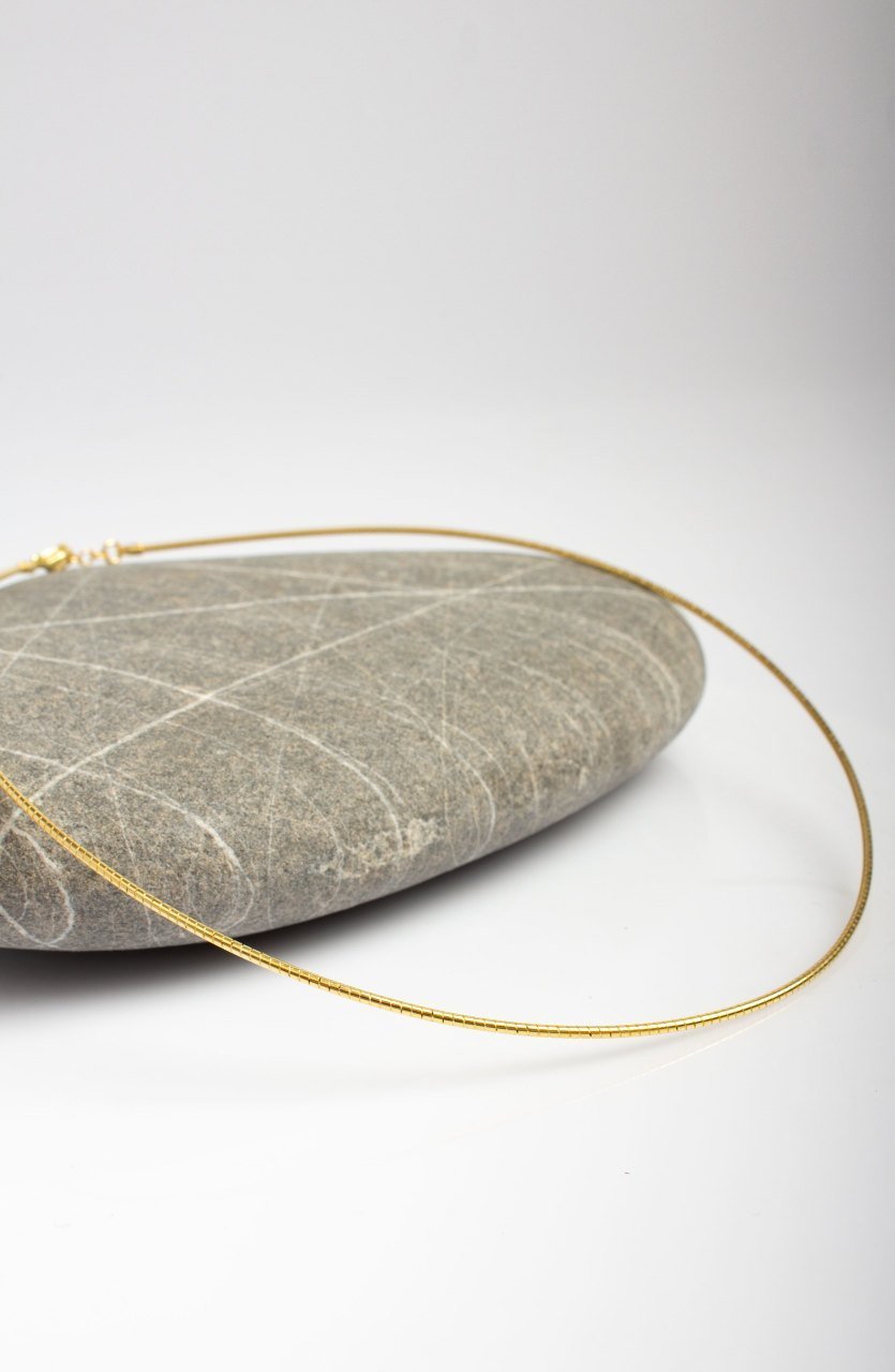 Thin Knit Wire Chain / Yellow Gold