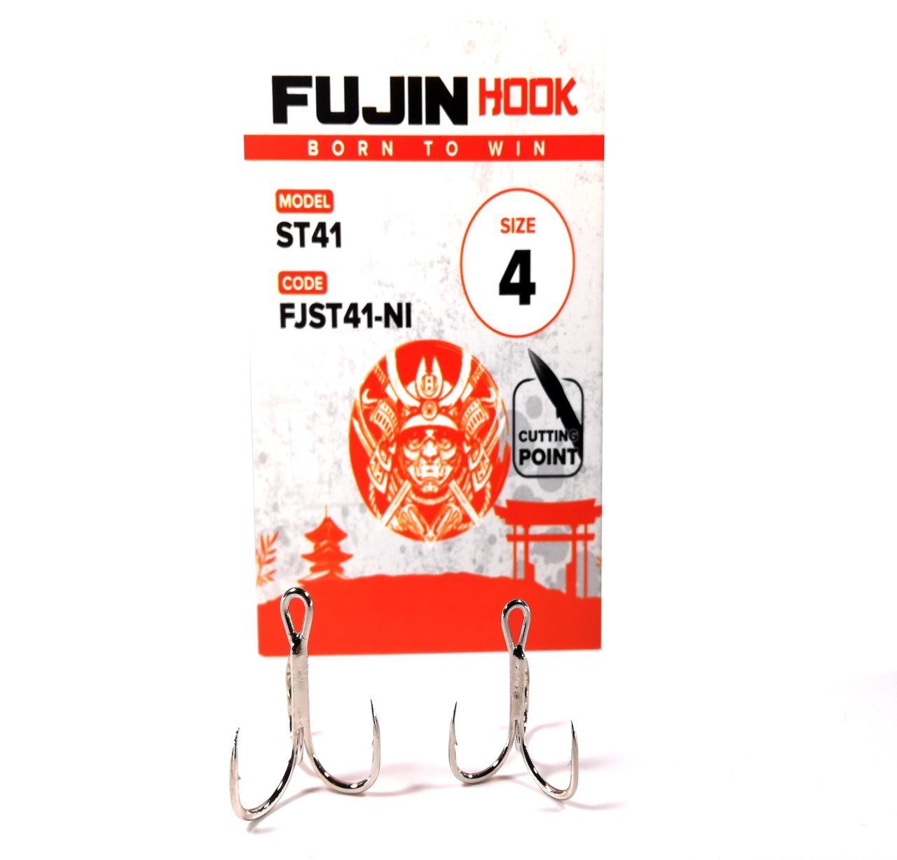 Fujin ST41 Üçlü Maket Balık İğnesi Nickel