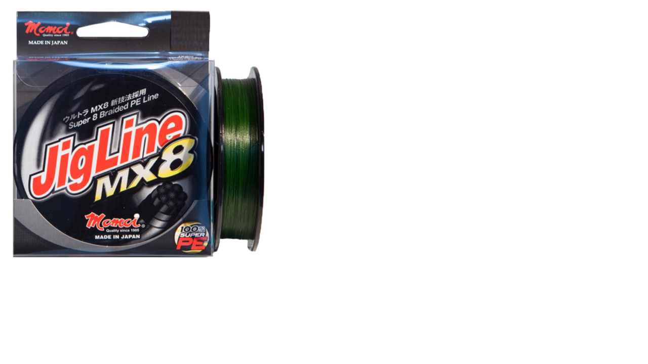 MOMOI JIGLINE MX8 0,18mm (25lb/12kg) 150mt Moss G.