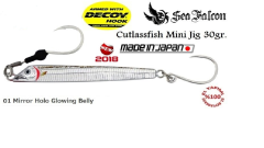 Sea Falcon Cutlassfish Jig Mini 30gr. 01 Mirror Holo Glowing Belly