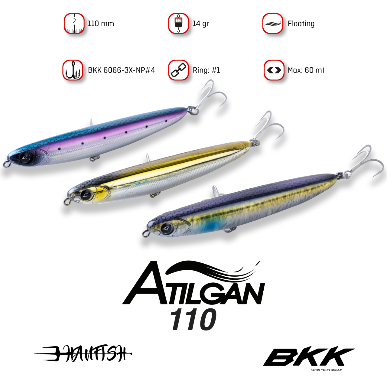 HanFish Atılgan 110 Suüstü Maket Balık