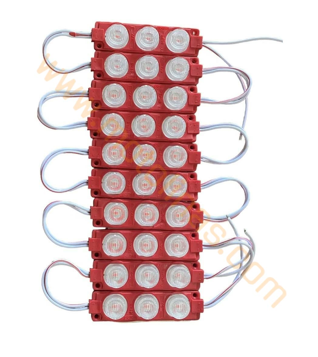 PARMAK LAMBA MODÜL LED MAVİ 3 LEDLİ MERCEKLİ 10 LU PAKET FİYAT