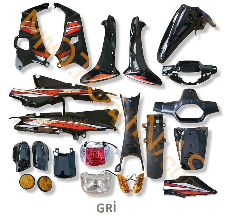 LİFAN CUP KAPORTA SETİ GRİ GRENAJ SETİ FAR+STOP DAHİL STİCKERLI 20 PARÇA