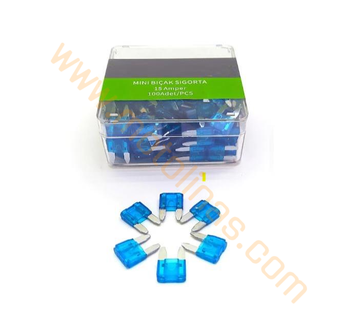 MİNİ BIÇAK SİGORTA 15 AMPER ( 100 ' LÜ PAKET )