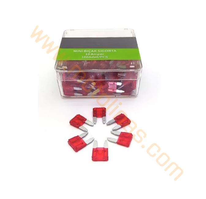 MİNİ BIÇAK SİGORTA 10 AMPER ( 100 ' LÜ PAKET )