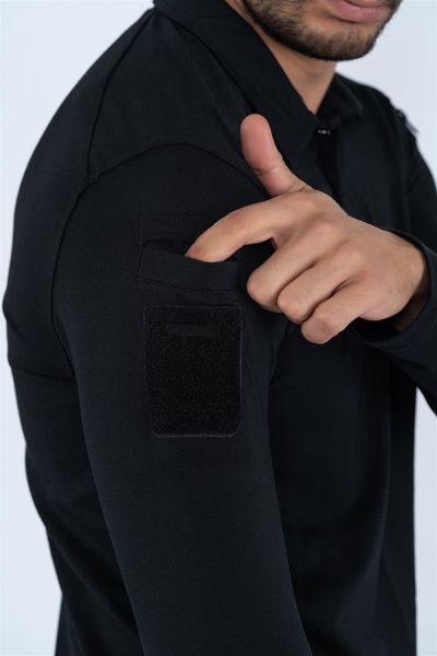Tactical T-Shirt 802 Pike Uzun Kol, Siyah
