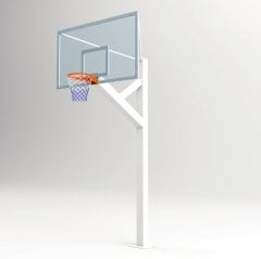Basketbol  Potası  Tek Direk Profil 15 mm Cam (Ak)