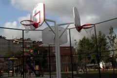 Basketbol Potası 3’lü Direk Boru Fiber Amerikan Panya 90x120 cm