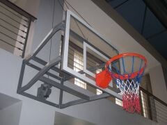 Basketbol Potası Duvara Montaj Antreman 15 mm Cam (Ak) Panya 90 x 120 cm Yükseklik Ayarlı