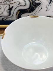 Porselen Beyaz Salata Kasesi