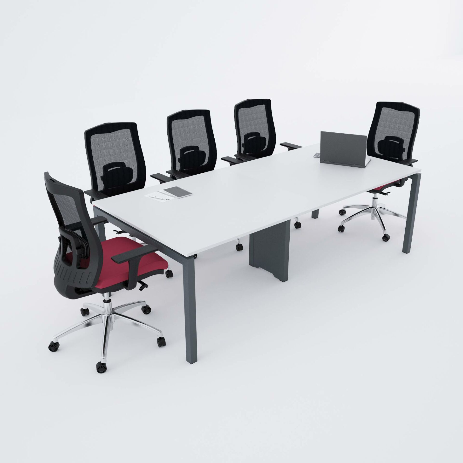 Cube-40 Toplantı Masası L 240x110 - Beyaz