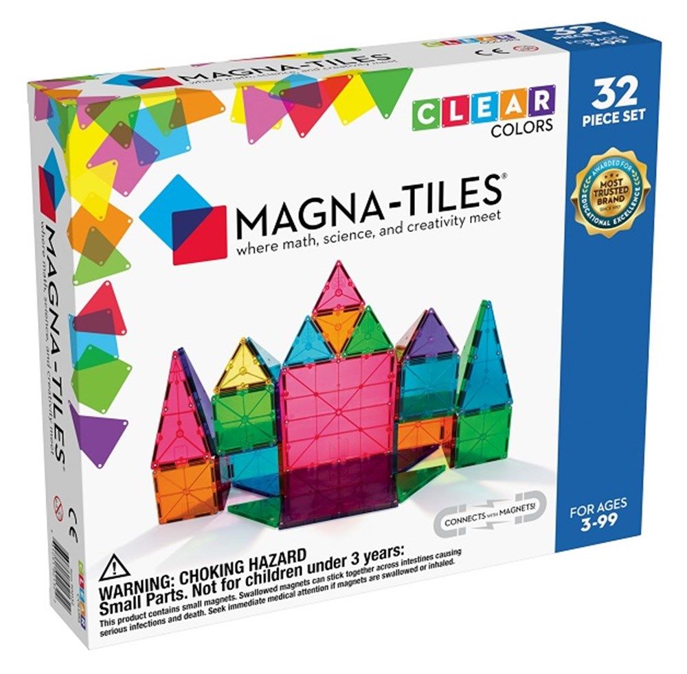Magna-Tiles - Clear Color Set - 32 Parça