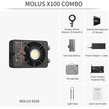 Molus X100 Combo 100W Taşınabilir Işık