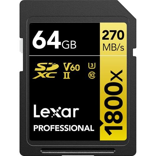 Professional 64GB 1800x SDXC UHS-II SD Hafıza Kartı