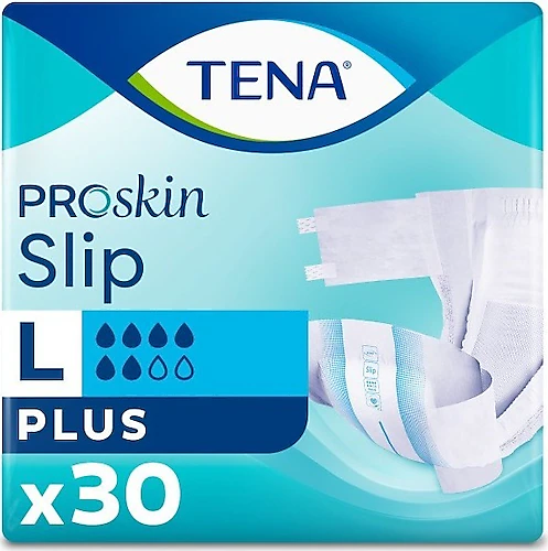 Tena Proskin Slip Plus 6 Damla Büyük Boy (L) 30'lu Hasta Bezi