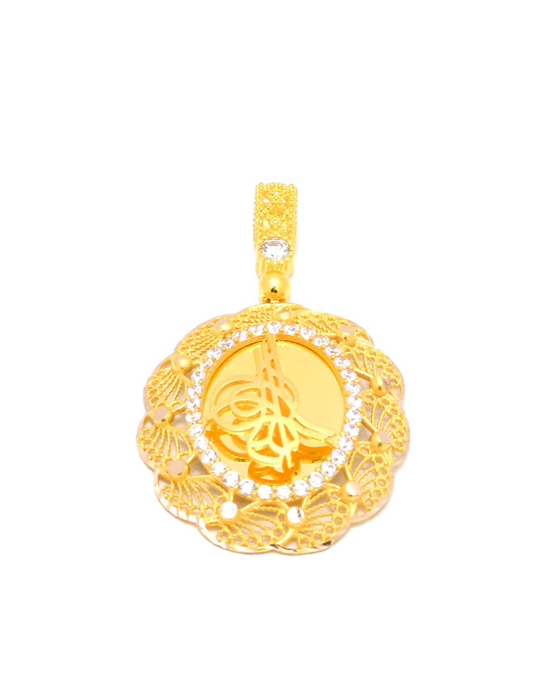 Oval Tuğralı Kolye Ucu
