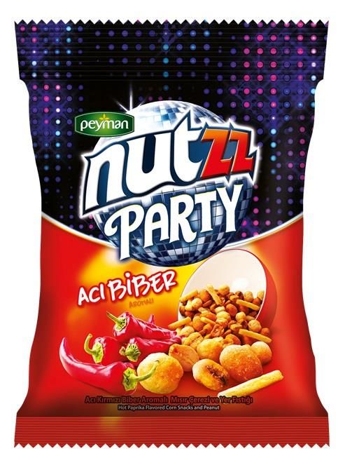 Peyman Nutzz Party Mix Acılı Mısır Çerezi ve Yer Fıstığı 90 gr