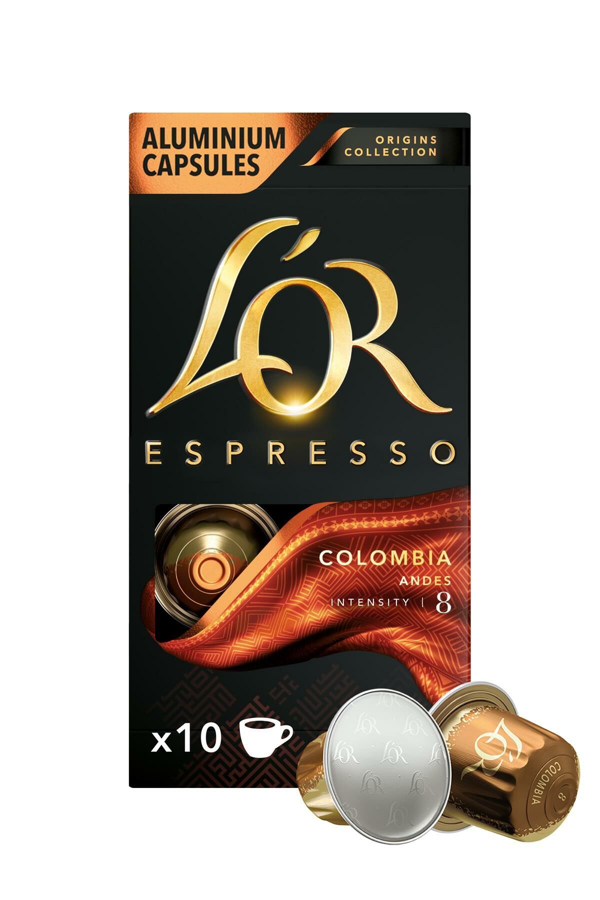 L'OR Espresso Origin Colombia 8 Kapsül Kahve 10 Adet