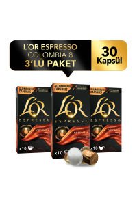 L'OR Espresso Origin Colombia 3'lü Fırsat Paketi 30 Kapsül
