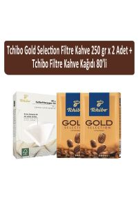 Tchibo Gold Selection Filtre Kahve 250 gr x 2 Adet + Tchibo Filtre Kahve Kağıdı 80'li