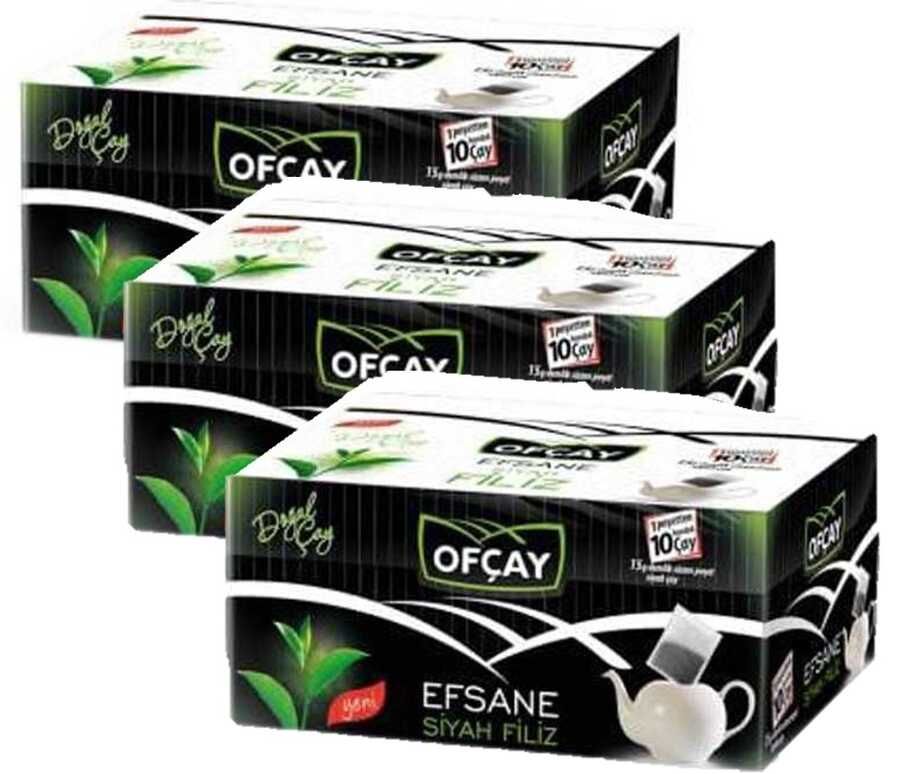 Ofçay Efsane Siyah Filiz Demlik Poşet 30 Ad x 15 gr x 3 Paket