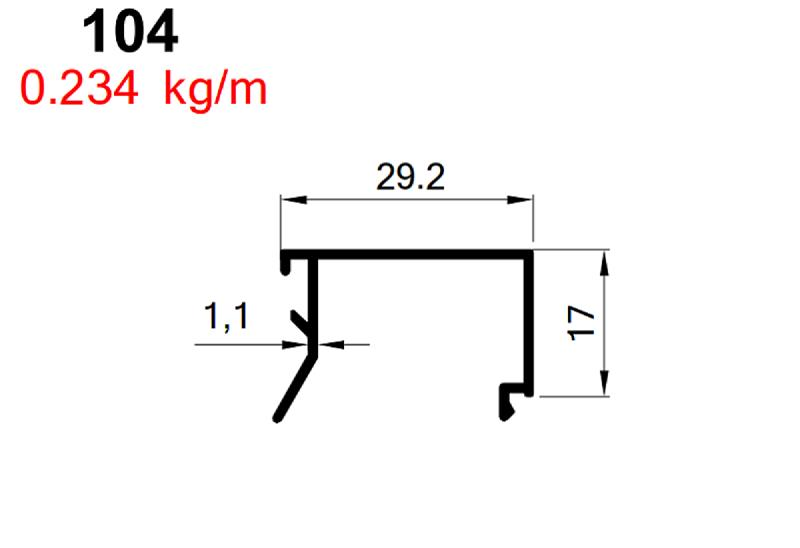 AKP-104 ALDOKS TEKCAM ÇITASI SİYAH / 6 MT