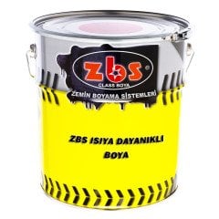 ZBS ISIYA DAYANIKLI BOYA 15kg.- YANMAZ BOYA - (750cO ISI DAYANIMI) Siyah