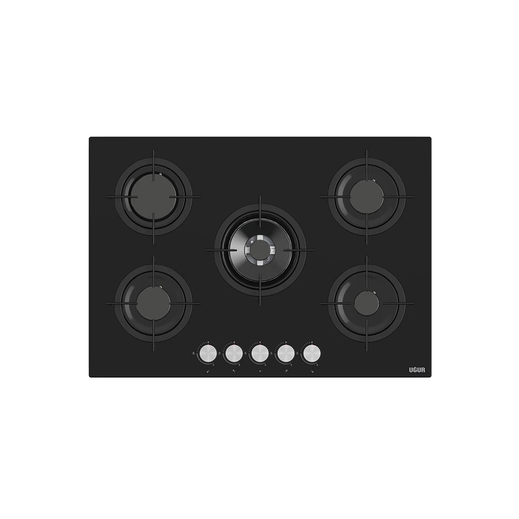 UAO 7551W4 SCO RSR1 5 Gözlü 74 cm Gazlı Ankastre Cam Ocak