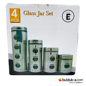 Glass Jar Set 4 Parça Baharatlık