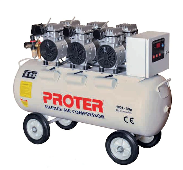 PROTER 100 LT 3 HP SESSİZ YAĞSIZ HAVA KOMPRESÖRÜ