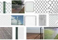 250cm x 20m Green Chain Link Fence, PVC Coated Fencing