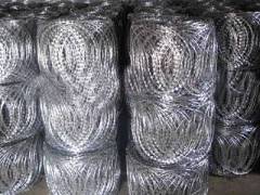 Flat Wrapped Razor Wire Coils, Flat Razor Wire Security Fencing