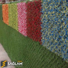 Colored Artificial Grass Fence Panels