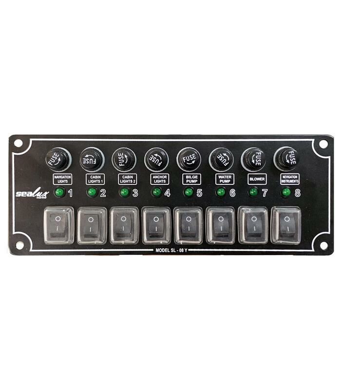 8 ANAHTARLI İZOLELİ YATAY SWITCH PANEL TEKNE