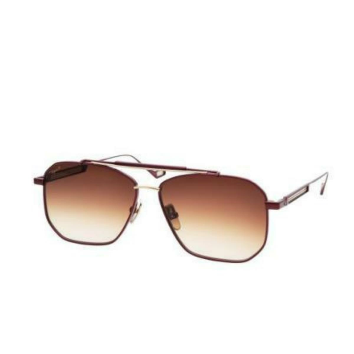 Eque.M D6570 Oval Bordo Titanyum Unisex Güneş Gözlüğü