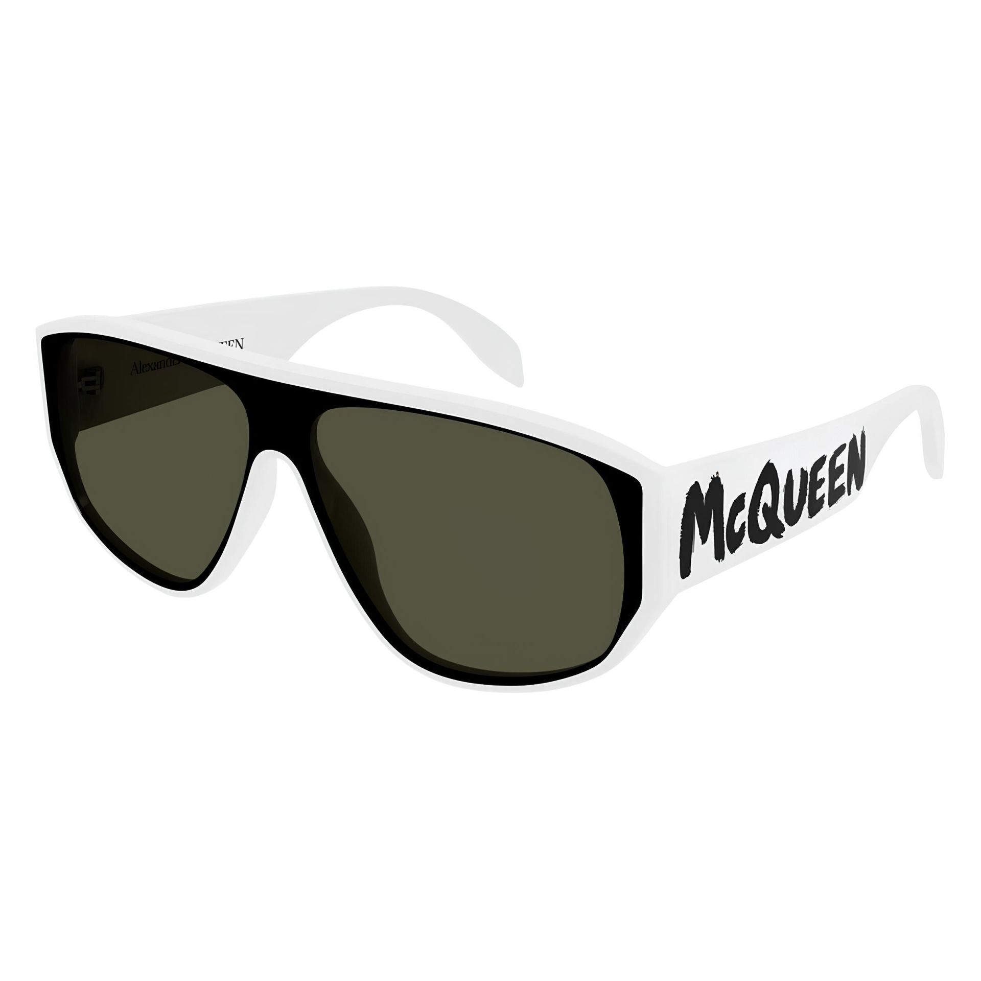 Alexander Mcqueen Am0386s Oval Beyaz Unisex Güneş Gözlüğü