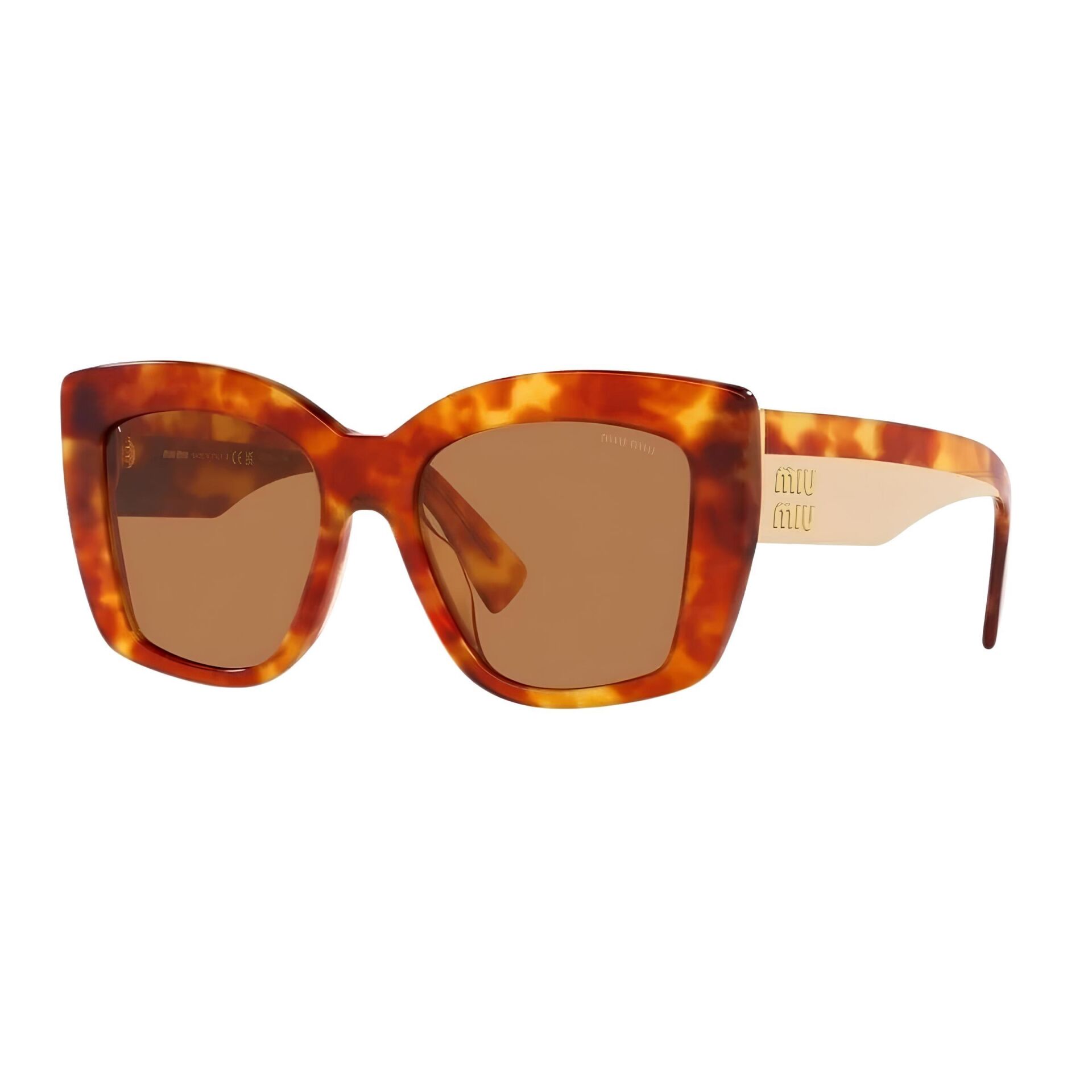 Miu Miu 0Mu 04WS Leopar Cat Eye Kadın Güneş Gözlüğü