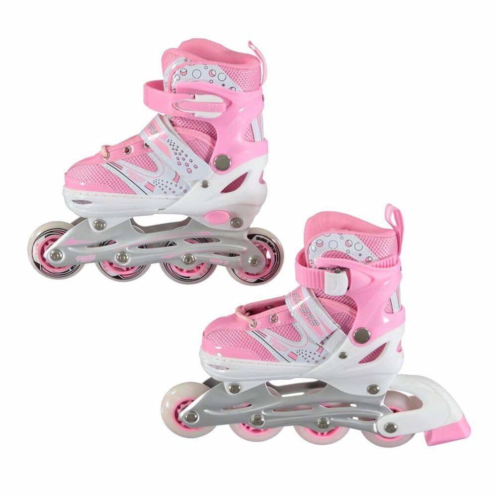 Tek-Çift Sıra Ayarlanabilir Pembe Paten 35-38 Numara